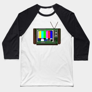 8 Bit Glitchy CRT TV Baseball T-Shirt